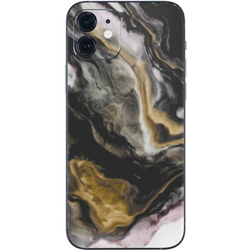 Gold Blush Marble Ink iPhone 12 Mini Skin
