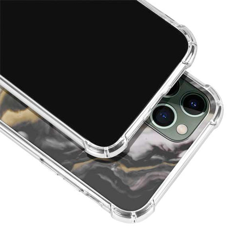 Gold Blush Marble Ink iPhone 12 Pro Clear Case