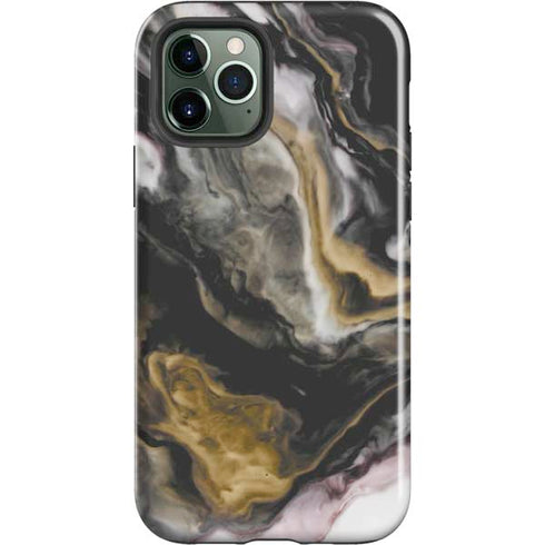 Gold Blush Marble Ink iPhone 12 Pro Impact Case