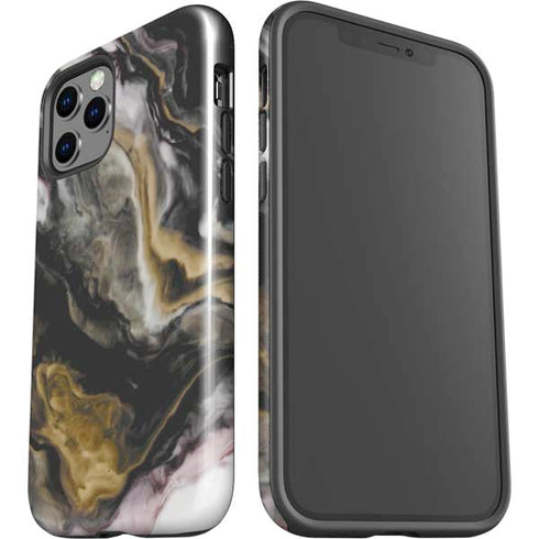 Gold Blush Marble Ink iPhone 12 Pro Impact Case
