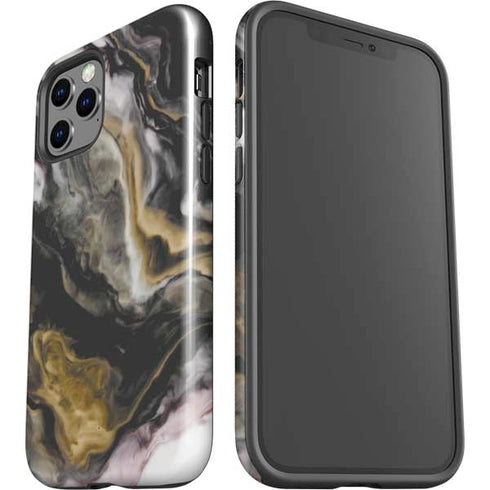 Gold Blush Marble Ink iPhone 12 Pro Max Impact Case