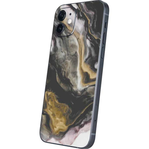 Gold Blush Marble Ink iPhone 12 Skin