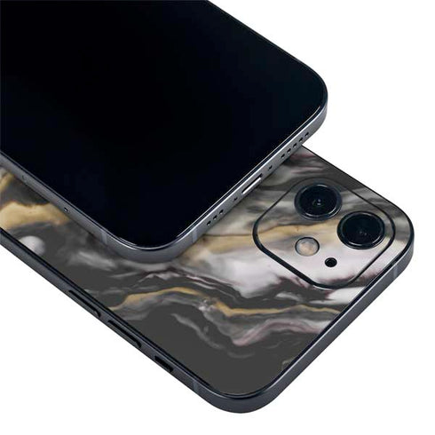 Gold Blush Marble Ink iPhone 12 Skin