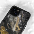 Gold Blush Marble Ink iPhone 13 Mini Waterproof Case