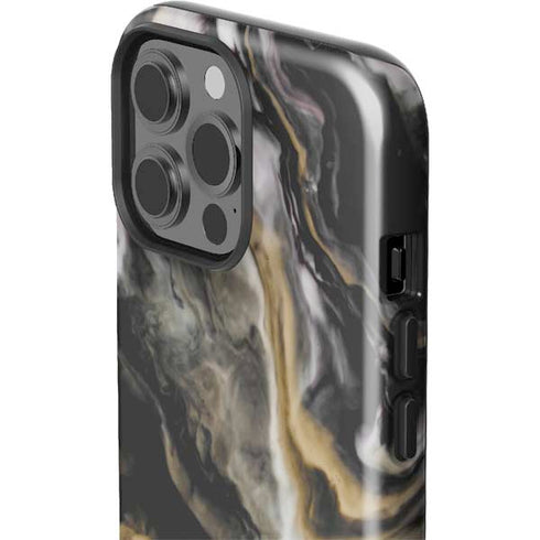 Gold Blush Marble Ink iPhone 13 Pro Max Impact Case