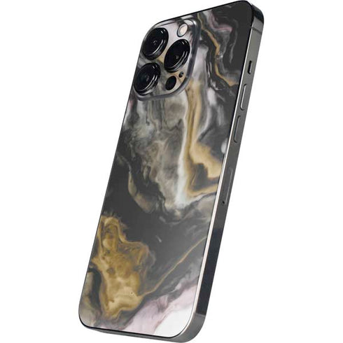 Gold Blush Marble Ink iPhone 13 Pro Max Skin