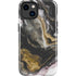 Gold Blush Marble Ink iPhone 14 Plus Impact Case