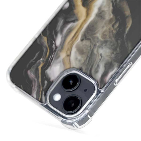 Gold Blush Marble Ink iPhone 15 Plus MagSafe Case