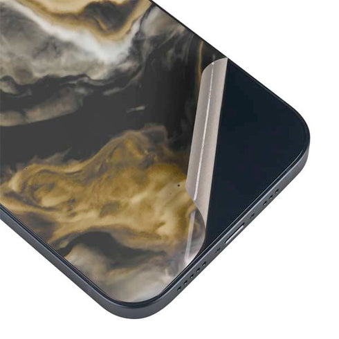 Gold Blush Marble Ink iPhone 14 Plus Skin