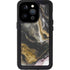 Gold Blush Marble Ink iPhone 14 Pro Waterproof Case