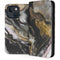 Gold Blush Marble Ink iPhone 15 Folio Case