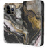 Gold Blush Marble Ink iPhone 15 Pro Max Folio Case