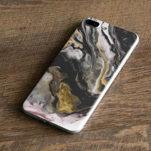 Gold Blush Marble Ink iPhone 7 Plus Skin
