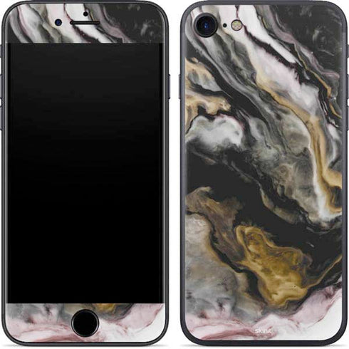 Gold Blush Marble Ink iPhone 7 Skin