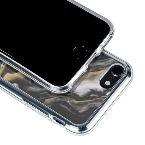Gold Blush Marble Ink iPhone SE (2nd & 3rd Gen) Clear Case