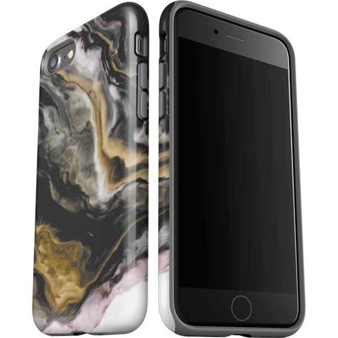 Gold Blush Marble Ink iPhone SE (2nd & 3rd Gen) Pro Case