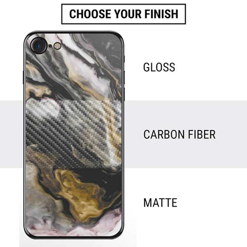 Gold Blush Marble Ink iPhone SE (2nd & 3rd Gen) Skin
