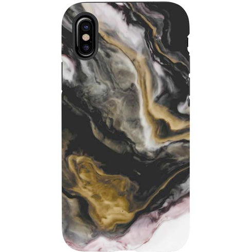 Gold Blush Marble Ink iPhone X Pro Case