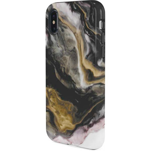Gold Blush Marble Ink iPhone X Pro Case