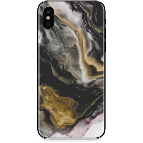Gold Blush Marble Ink iPhone XS Max Skin