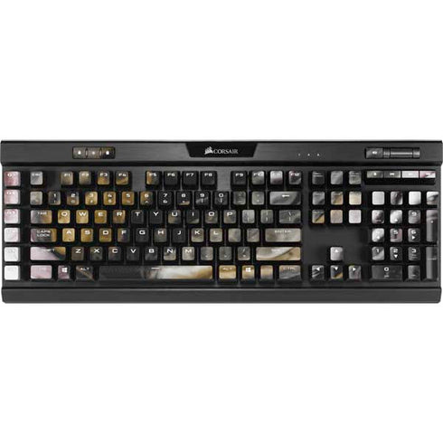 Gold Blush Marble Ink K95 RGB PLATINUM Mechanical Gaming Keyboard Skin