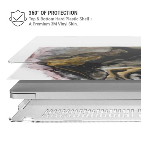 Gold Blush Marble Ink MacBook Air 13in M1 (2021) Case plus Skin