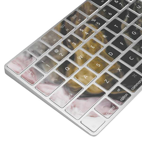 Gold Blush Marble Ink Magic Keyboard Skin