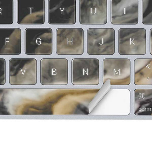 Gold Blush Marble Ink Magic Keyboard Skin