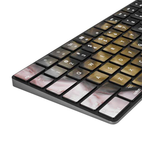 Gold Blush Marble Ink Magic Keyboard with Numeric Keypad Skin