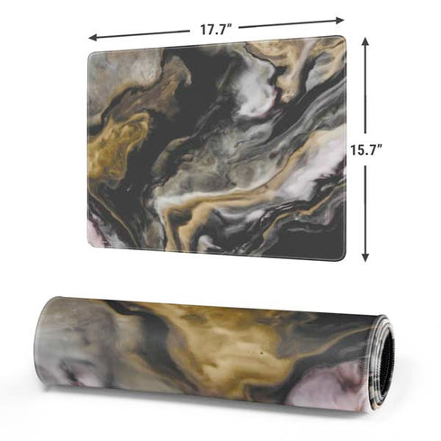 Gold Blush Marble Ink Gaming Mouse Pad