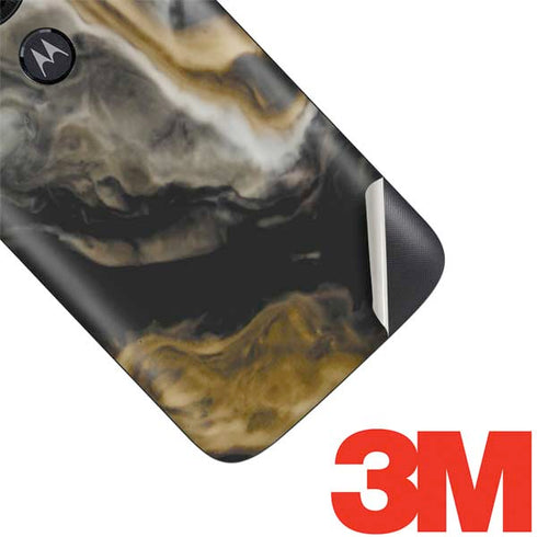 Gold Blush Marble Ink Moto E5 Play Skin