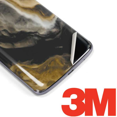 Gold Blush Marble Ink Moto E5 Plus Skin