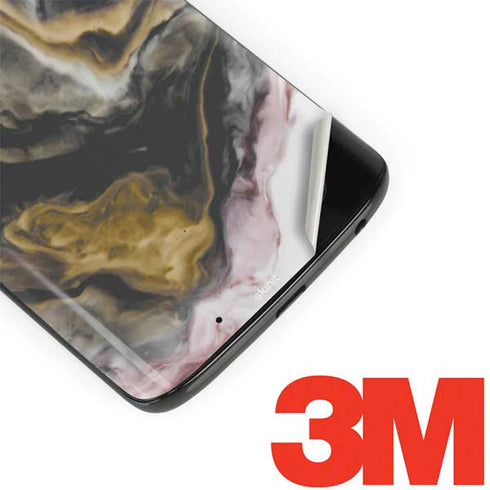 Gold Blush Marble Ink Moto G6 Skin