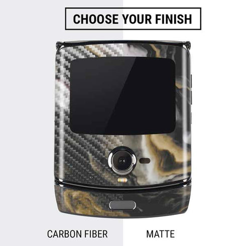 Gold Blush Marble Ink Motorola RAZR Skin