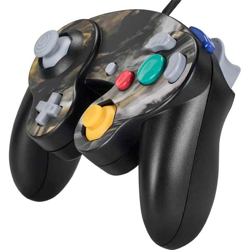 Gold Blush Marble Ink Nintendo GameCube Controller Skin