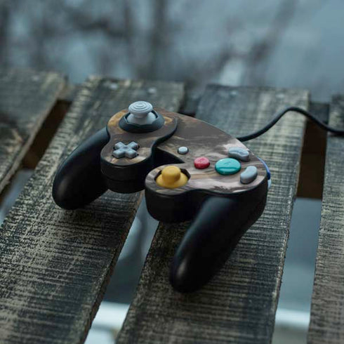 Gold Blush Marble Ink Nintendo GameCube Controller Skin