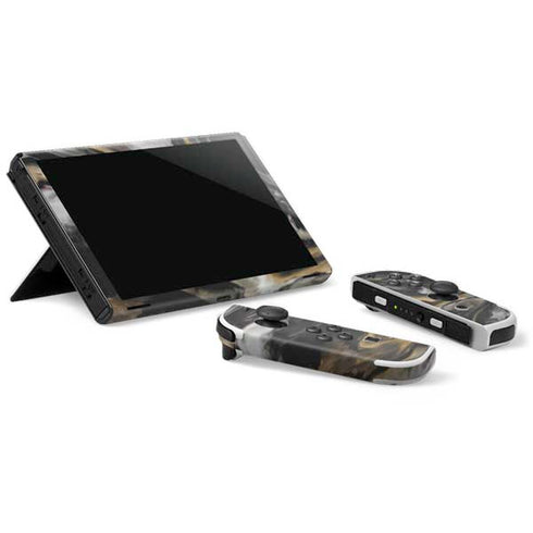 Gold Blush Marble Ink Nintendo Switch OLED (2021) Skin