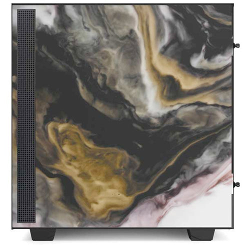 Gold Blush Marble Ink NZXT H510 Compact ATX Mid-Tower Case Skin