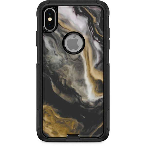 Gold Blush Marble Ink Otterbox Commuter iPhone Skin