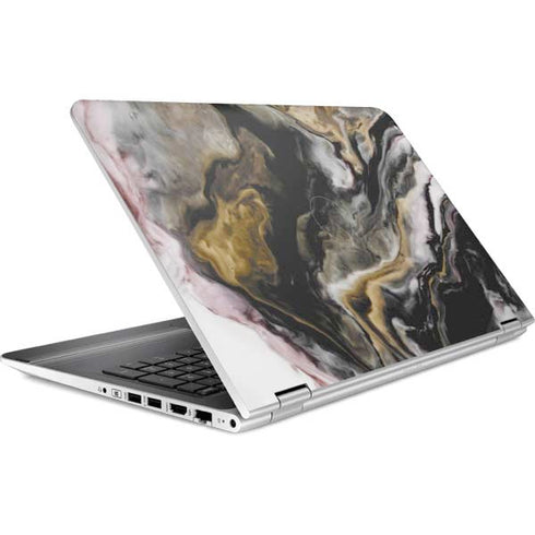 Gold Blush Marble Ink HP Pavilion Skin
