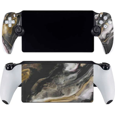 Gold Blush Marble Ink PlayStation Portal Remote Player Skin