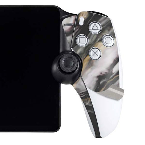 Gold Blush Marble Ink PlayStation Portal Remote Player Skin