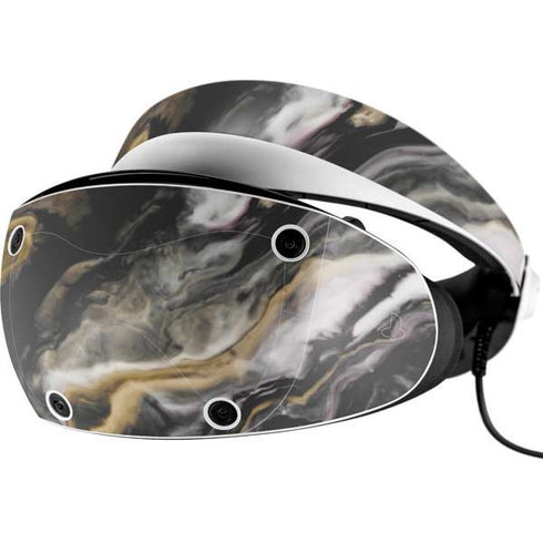 Gold Blush Marble Ink PlayStation VR2 Skin