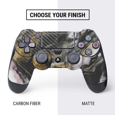 Gold Blush Marble Ink PS4 Controller Skin