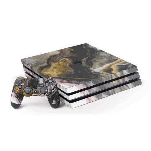 Gold Blush Marble Ink PS4 Pro Bundle Skin