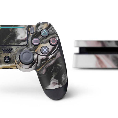 Gold Blush Marble Ink PS4 Slim Bundle Skin