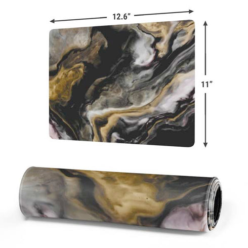Gold Blush Marble Ink Gaming Mouse Pad