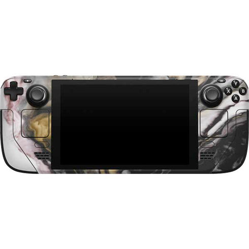 Gold Blush Marble Ink Steam Deck Handheld Gaming Computer Skin