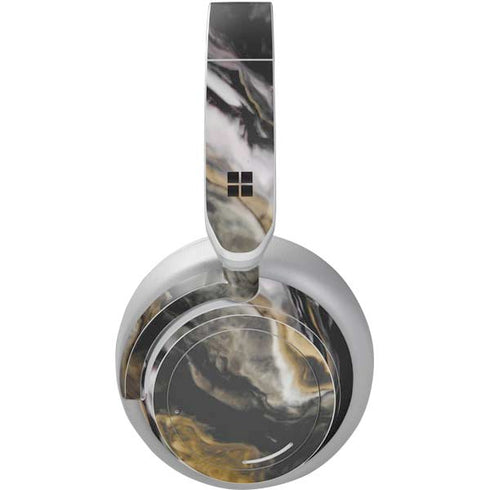 Gold Blush Marble Ink Surface Headphones Skin