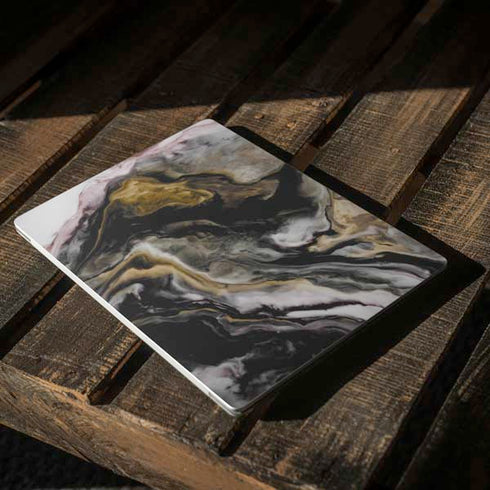 Gold Blush Marble Ink Surface Laptop 2 Skin